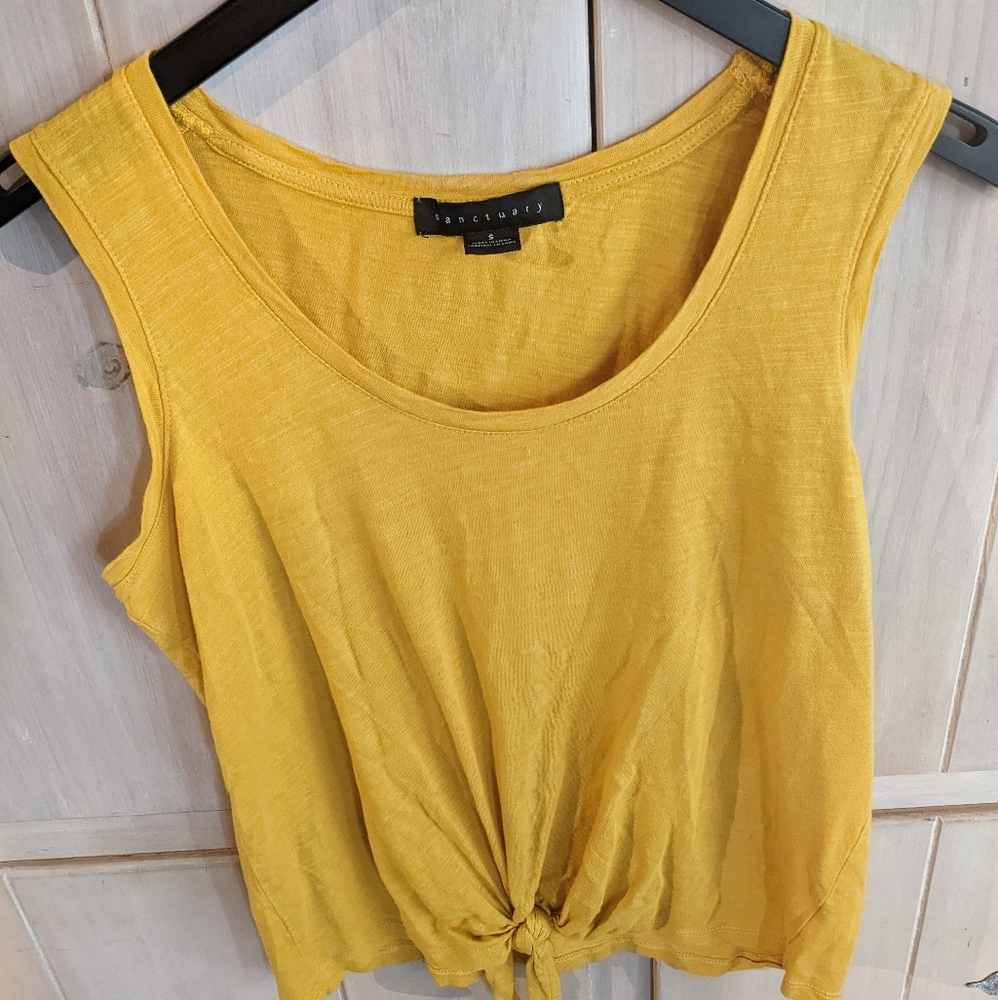 Sanctuary size small tank mustard yellow
